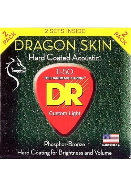 Dsa-2/11 Kaplamalı Fosfor Bronz Akustik Gitar Telleri, Özel