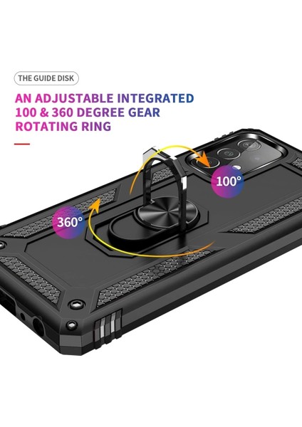 Samsung Galaxy A53 5g Kılıf Sofya Yüzüklü Silikon Kapak - SIYAH-(5796) modelleri