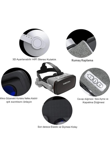 Shinecon SC-G07E 3D Sanal Gerçeklik Gözlüğü - SIYAH-(5796) modelleri
