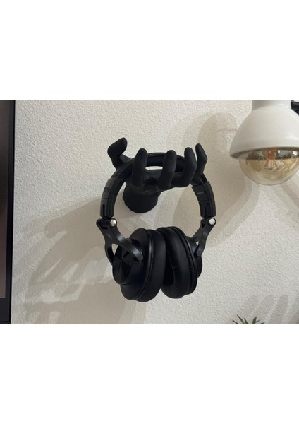 Siyah El Şeklinde Kulaklık Askısı – Duvara Monte Dekoratif Organizer fiyatları