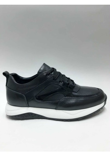 Mr. Quinn Hakiki Deri Bağcıklı Siyah Günlük Hafif Casual Model Erkek Ayakkabı C-9310168QN