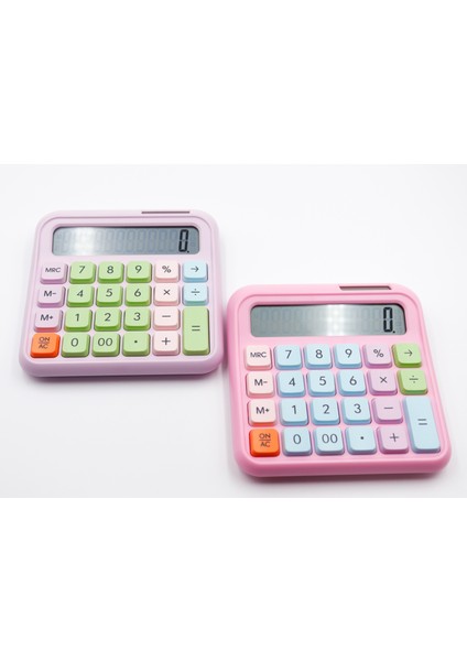 Pinterest Tarzı Renkli Pilli ve Güneş Enerjili 12 Haneli Hesap Makinesi (Renk Stoklara Göre) fiyatları