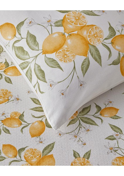 Amalfi Breeze Baskılı Tek Kişilik Pike Takımı 150X220 cm Sarı fırsatları