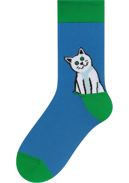 4’lü Kaplan ve Kedi Desenli Renkli Çorap Seti fırsatları