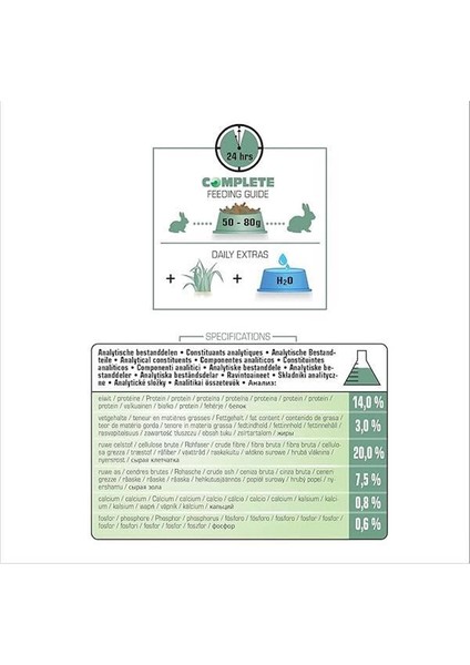Versele Laga Complete Cuni Adult Yetişkin Tavşan Pelet Yem 1,7 kg indirimleri