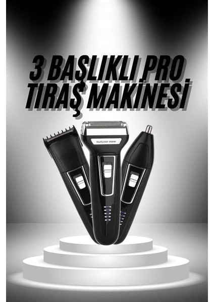 3'lü Set Saç Sakal Kesme Traş Makinesi Burun Kılı Alma Tıraş Makinesi fiyatları
