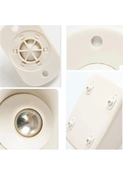 Pratik Bilyeli Eşya Kaydırma Aparatı, 4'lü Set Mini Yapışkanlı Tekerler, 360 Derece indirimleri