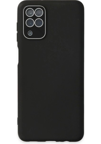 Samsung Galaxy A22 Kılıf Lansman Glass Kapak - SIYAH-(5796)