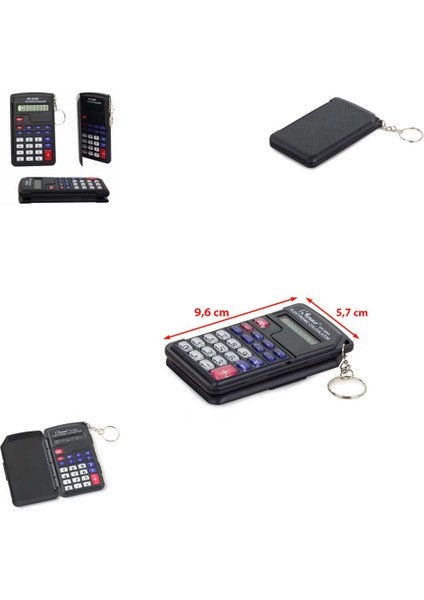 8 Haneli Kapaklı Mini Cep Hesap Makinesi Anahtarlık Hesap Makinesi (1 Adet) (Ebat: 9,6 cm x 5,7 Cm) modelleri