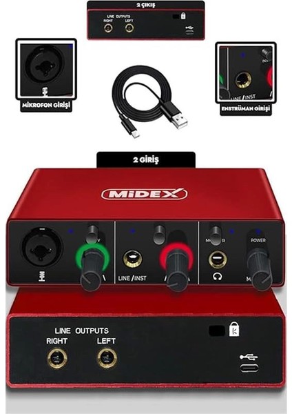 Midex Glx Paket-1 Ekonomik Home Stüdyo Ekipmanları Kayıt Seti fiyatları