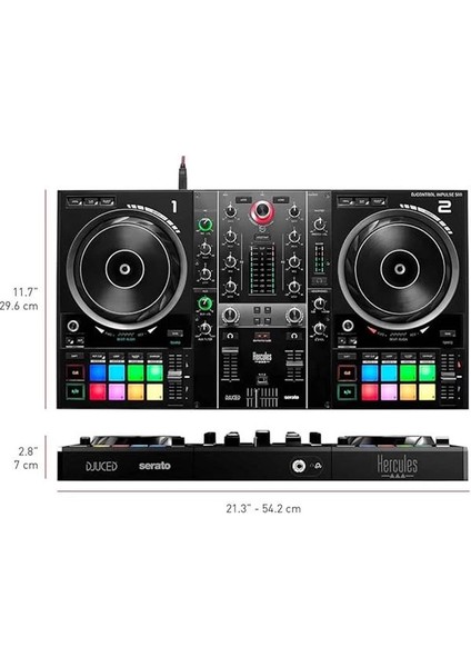 Djcontrol Inpulse 500: 2-Deck USB Dj Controller For Serato Dj And Djuced (Included) modelleri