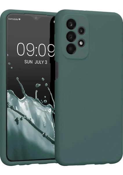 Samsung Galaxy A23 4g Kılıf First Silikon - Koyu YEŞIL-(5796)