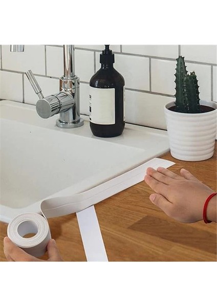 Sızdırmazlık Bandı Banyo Mutfak Lavabo Küvet Duş Teknesi Su Geçirmez Kenar Bant (320 Cm)
