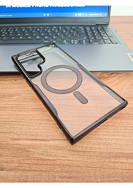 Samsung Galaxy S24 Ultra Yüksek Kalite Magsafe Şarj Özellikli Kamera Koruma Çıkıntılı Esnek Kılıf