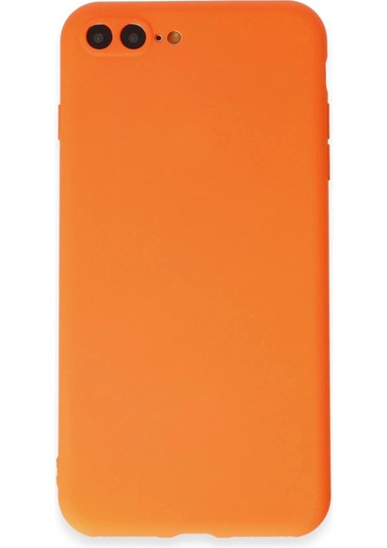 iPhone 7 Plus Kılıf First Silikon - Parlak TURUNCU-(5796)