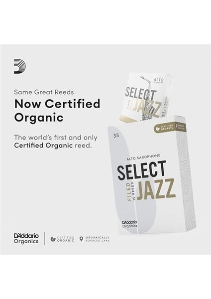 D'addario Organik Select Jazz Filed Alto Saksafon Dilleri - Saksafon Boruları - Ilk ve Tek Organik modelleri