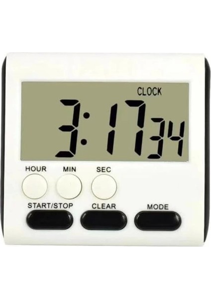 Dijital Zamanlayıcı Geri Sayım Saati Mutfak Saati Timer Geri Sayım Kronometre Mini Saat