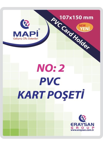 Kart Poşeti Dikey Pvc No:2 107X150 Şeffaf 910 10 36