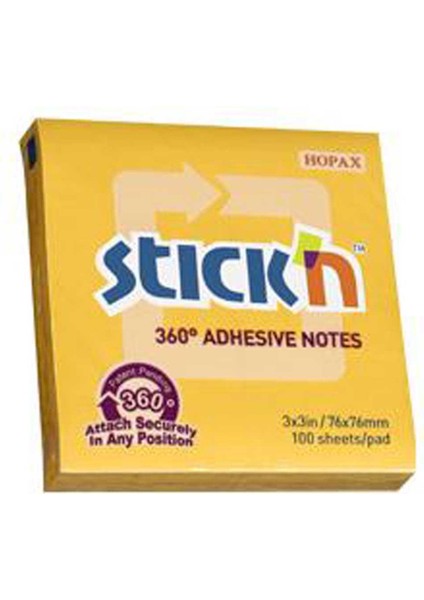 Stıckn Yapışkanlı Not Kağıdı 360° 100 Yp 76X76 Altın HE21551