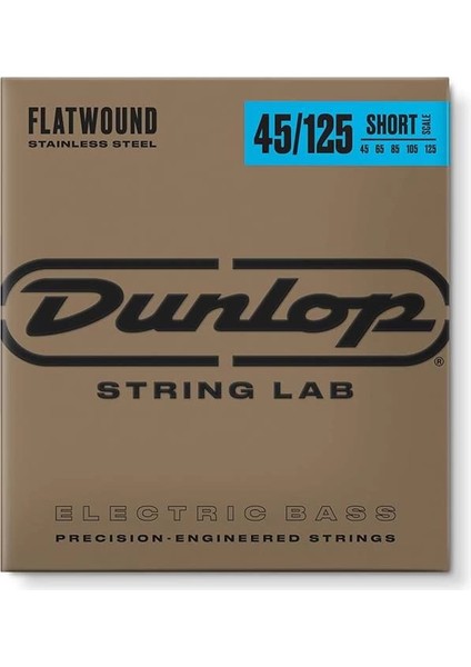 Flatwound DBFS45125S Bas Gitar Teli Için, Kısa Mensur, 45/125, Medium, 5 Adet