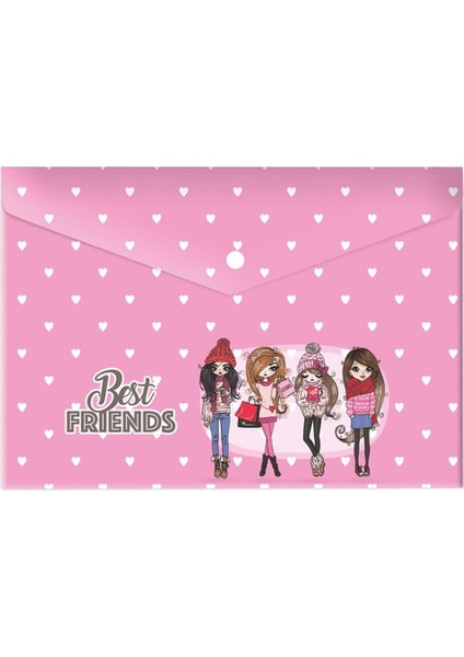 Çıtçıtlı Dosya Best Friends A4 Plastik 120770-99