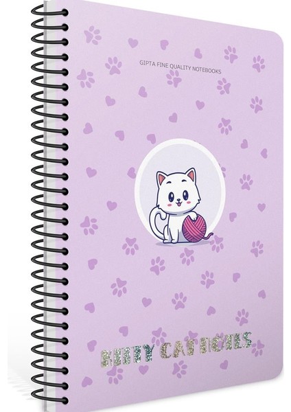 Spiralli Plastik Kapak Defter Kıtty Cat A4 80 Çizgili
