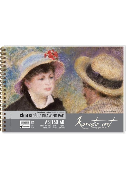 Karatis Çizim Blok Spiralli Art 160 gr A5 20 Yp 484008-99