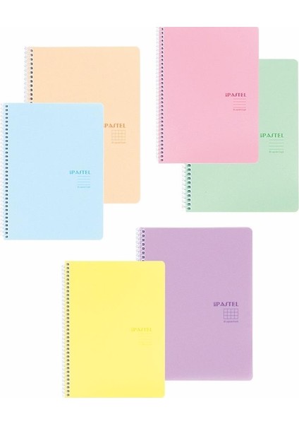 Plastik Kapak Spiralli Pastel Note Defter 17X24 80 Yp Çizgili 327751-99