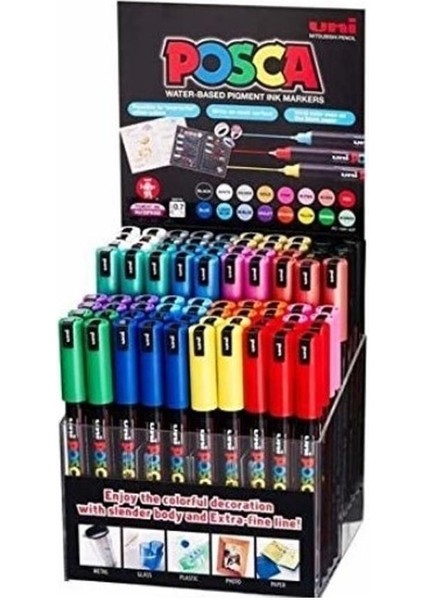 Markör Posca 0.7 Su Bazli Poster 80 Li Set