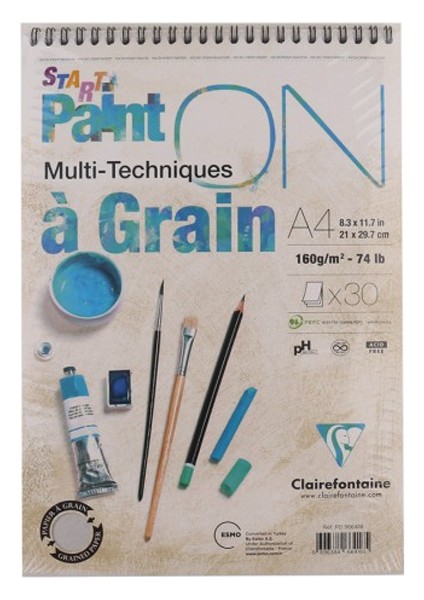 Claırefontaıne Resim Defteri Paınt-On A Graın Start Çizim Blok 30 Yp A4 160 gr PD966418