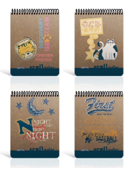 Bloknot Craft Spiralli Sert Kapak Kareli 100 Yp A4 1784