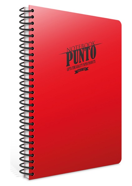 Spiralli Defter Punto Plastik Kapak Çizgili 120 Yp A4 6538
