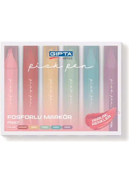 Fosforlu Markor Pıckpen 6 Lı Set F1557