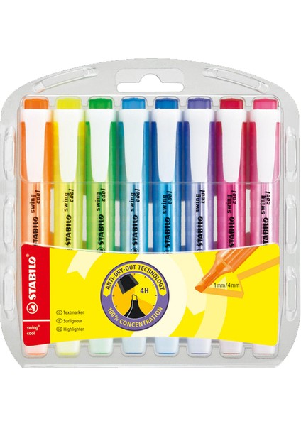 Fosforlu Kalem Swing Cool 8 Renk Kalem Tipi 275/8-3