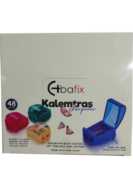 Kalemtraş Klasik Çift Delikli Kapaklı TS826-B