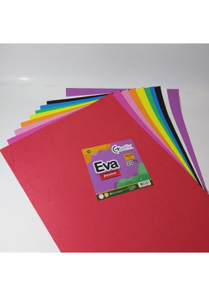 Eva Yapışkanlı 50X70 10 Renk Karışık