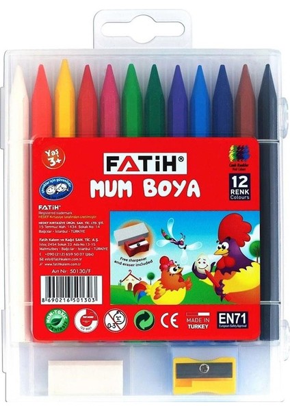 Mum Pastel Boya Polymer Crayons 12 Renk 50130/F