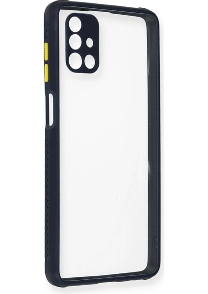 Samsung Galaxy M51 Kılıf Miami Şeffaf Silikon - LACIVERT-(5796)