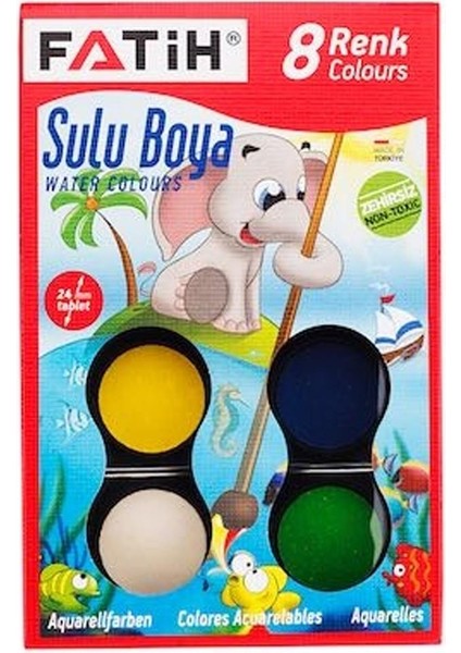 Sulu Boya 8 Renk 24 ml S-8