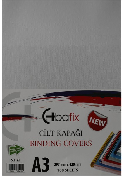 Cilt Kapağı Plastik Opak A3 160 Mıc Şeffaf