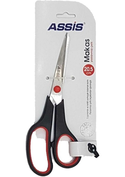 Makas Inoxy 20.5 cm (8 Inç) Siyah Kırmızı 5380