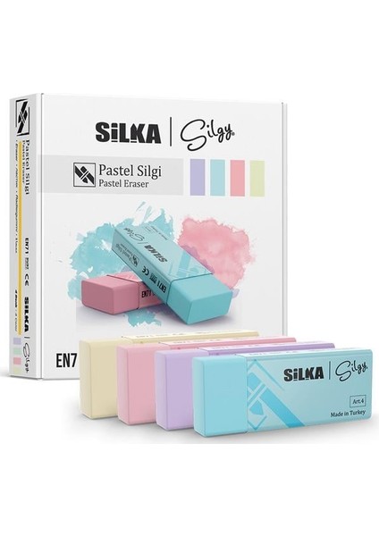 Silgi Pastel 4 Renk 24 Lü Art.44