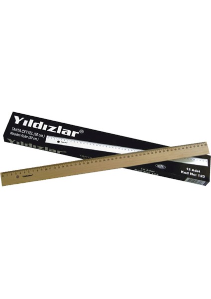 Standart Cetvel Tahta 50 cm 123