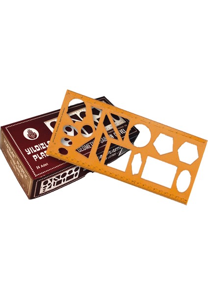 Geometrik Şablon Cetvelli Atatürklü 25 cm 40