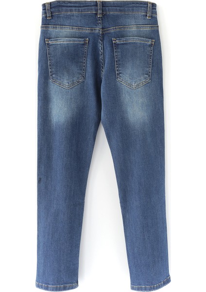 Erkek Çocuk Regular Fit. Boru Paça Denim Pantolon Mavi Renk Erkek Çocuk Kot Pantolon 001-0002077 fiyatları