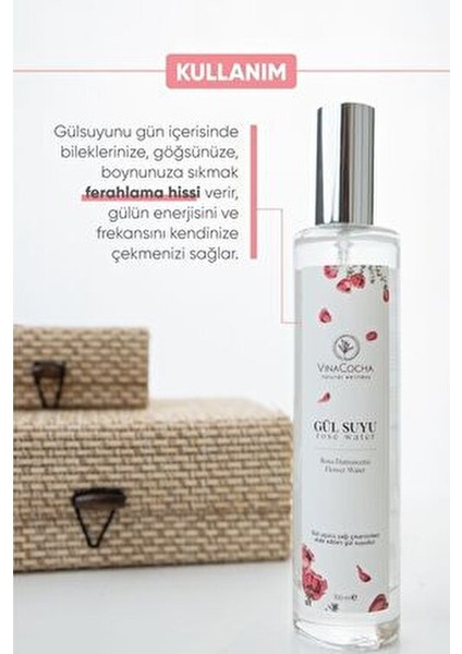 Gül Suyu 100 ml Tüm Cilt Tipleri için Koruyucu Etkili Doğal Yüz Bakım Ürünü