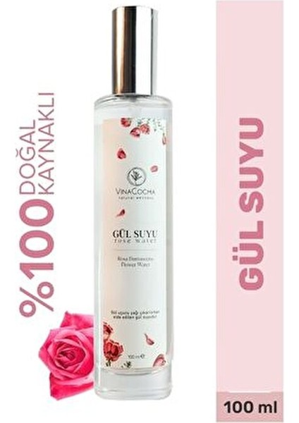 Gül Suyu 100 ml Tüm Cilt Tipleri için Koruyucu Etkili Doğal Yüz Bakım Ürünü