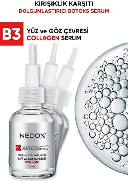 Kırışıklık Karşıtı Bakım Serumu 60 ml Yüz ve Göz Çevresi için Kolajen Etkisiyle