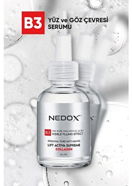 Kırışıklık Karşıtı Bakım Serumu 60 ml Yüz ve Göz Çevresi için Kolajen Etkisiyle