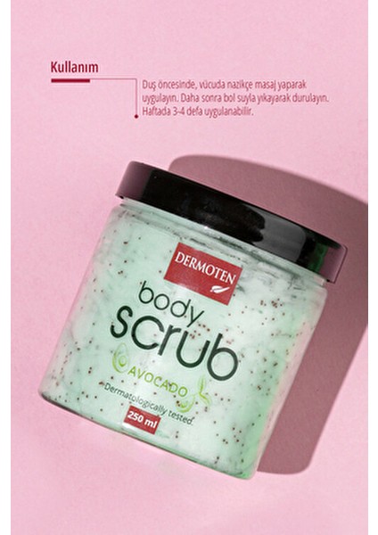 Avokadolu Vücut Peelingi 250 ml Tüm Cilt Tipleri için Peeling Etkisi fiyatları